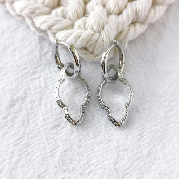 Kendra Scott Jewelry - Authentic Kendra Scott Abbie - Silver Convertible Huggie Earrings